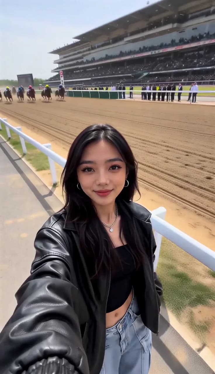 Selfie en la Carrera de Caballos
