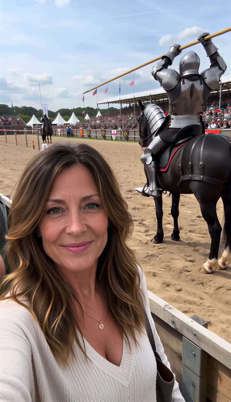 Selfie en torneo medieval