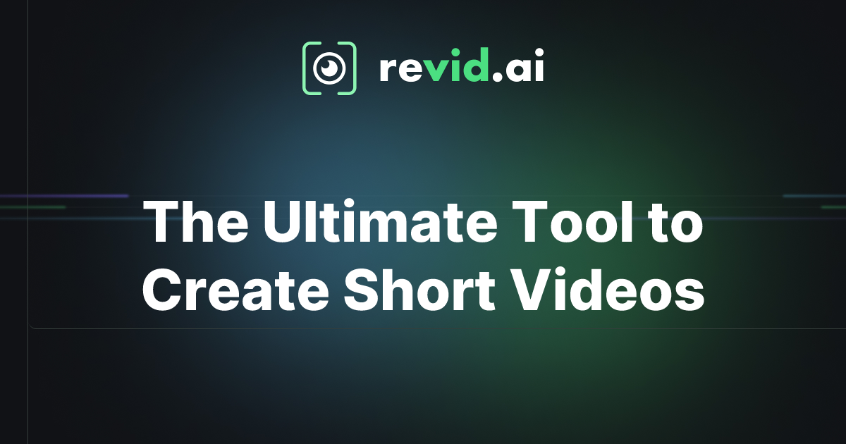 Revid AI - Ideate, Publish, Go Viral | #1 AI Video Generator